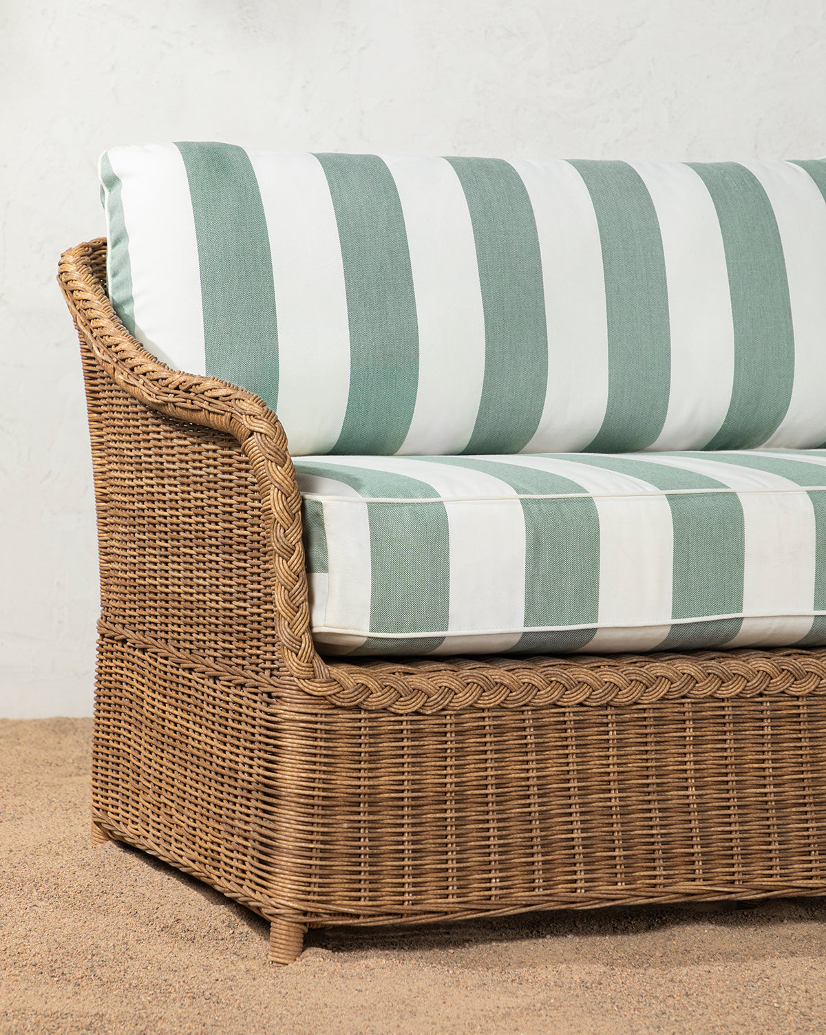 Haviland Outdoor Sofa with Striped Cushions