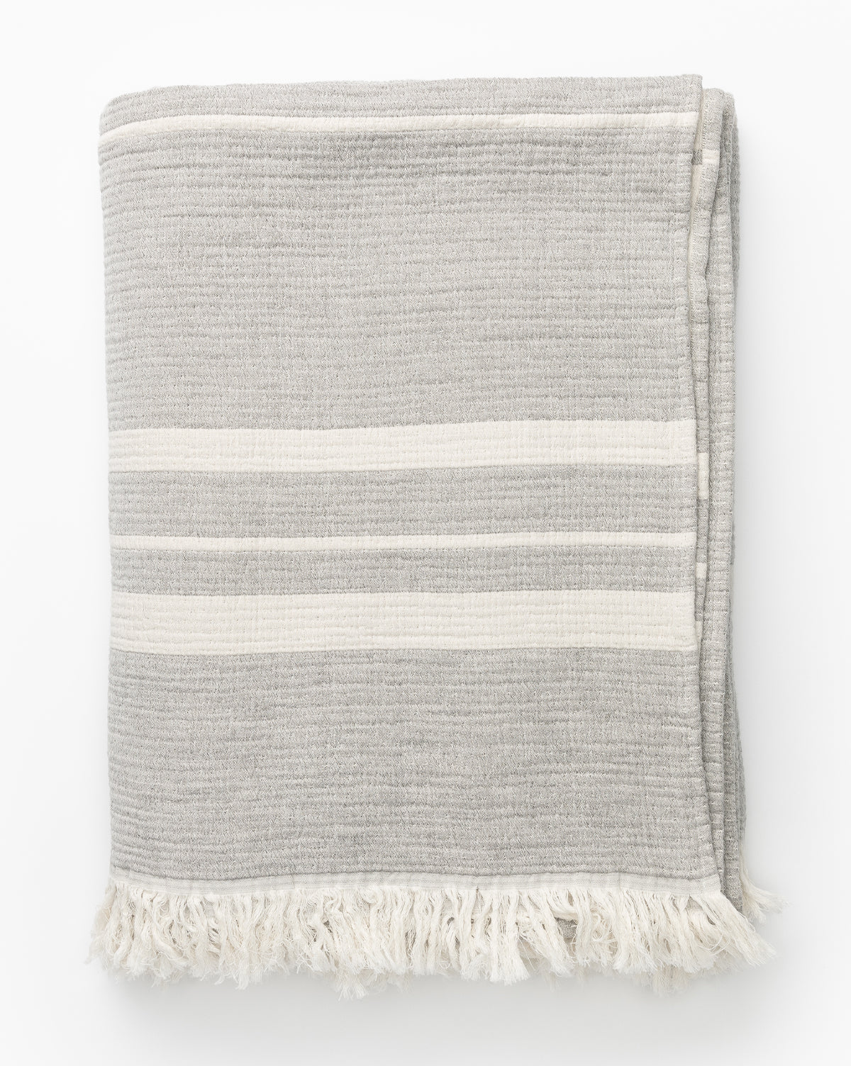 Latham Gray Cotton Coverlet