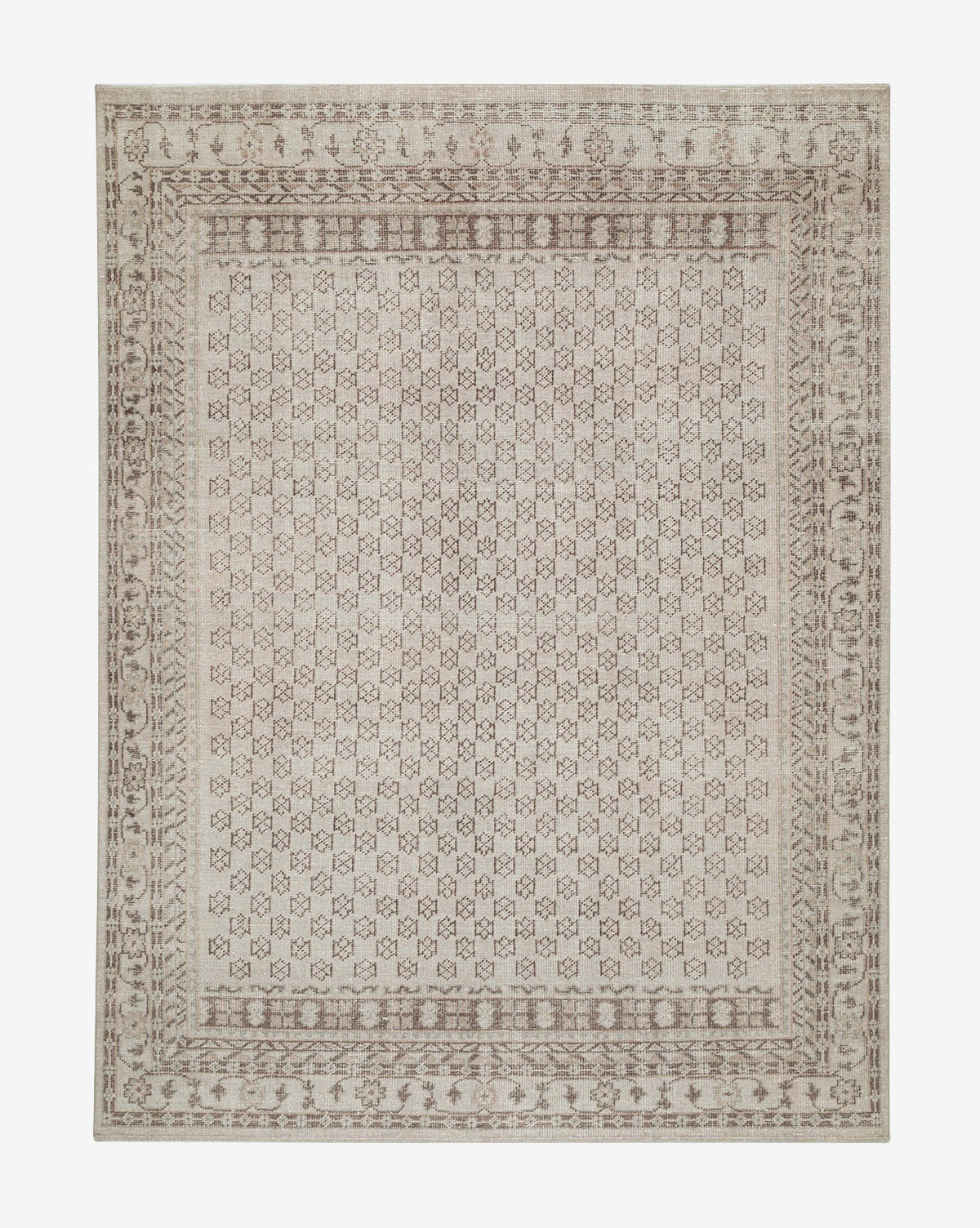 Anya Neutral Hand-Knotted Wool Rug