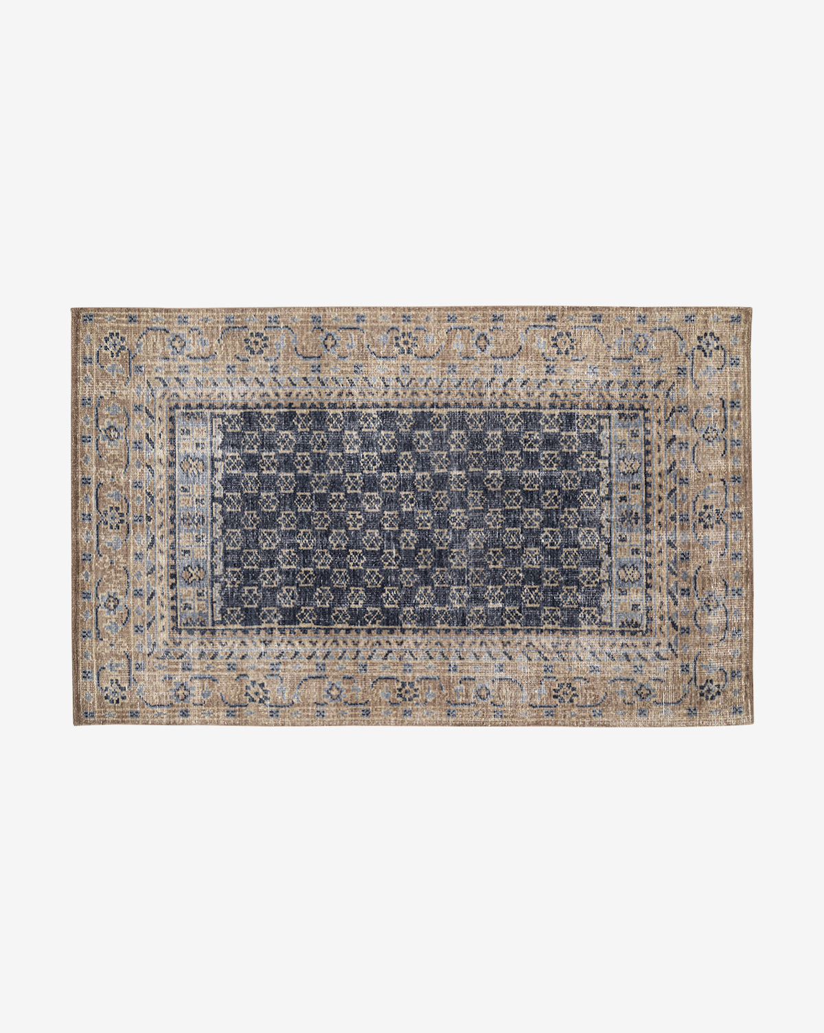 Anya Indigo Hand-Knotted Wool Rug