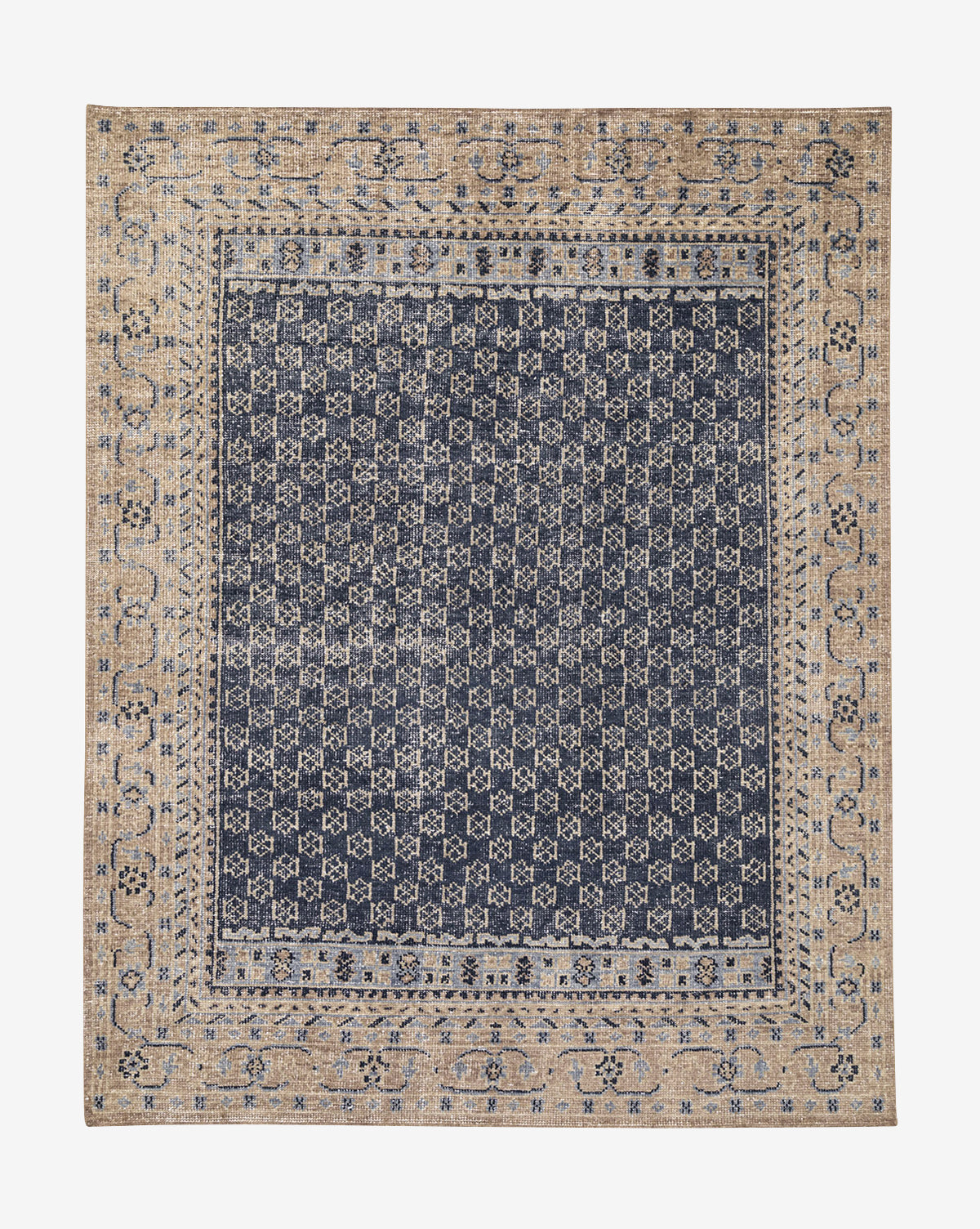 Anya Indigo Hand-Knotted Wool Rug