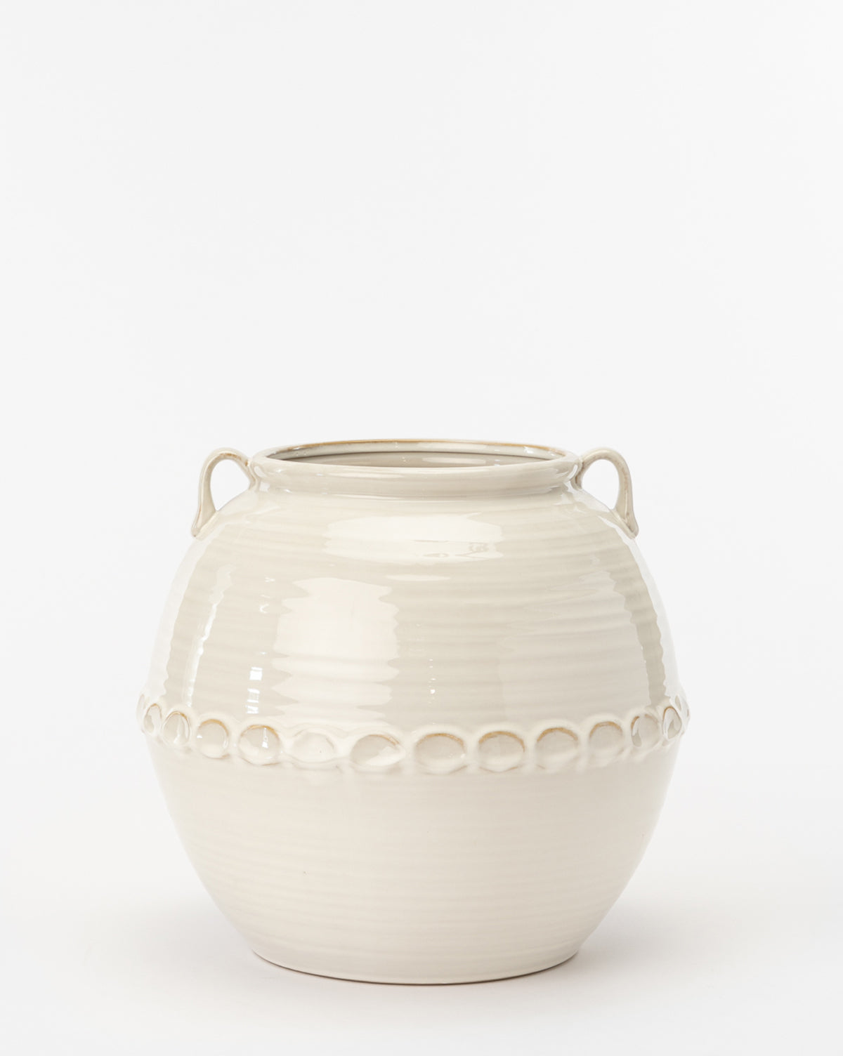 Rounded White Vase