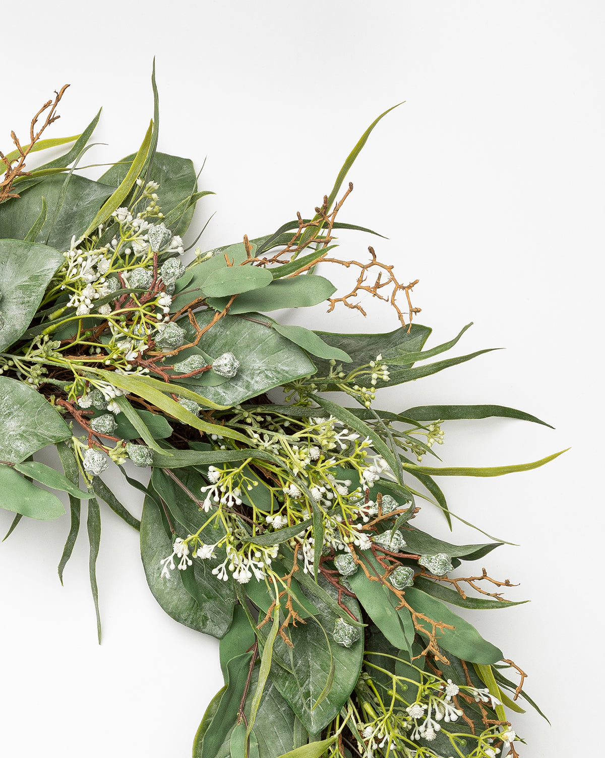 Faux Wild Grass & Eucalyptus Wreath