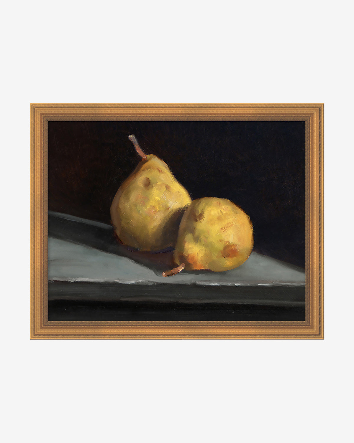 Original fashion 8x10 Inch Acrylic Still Life Painting Of 3 pears On Canvas