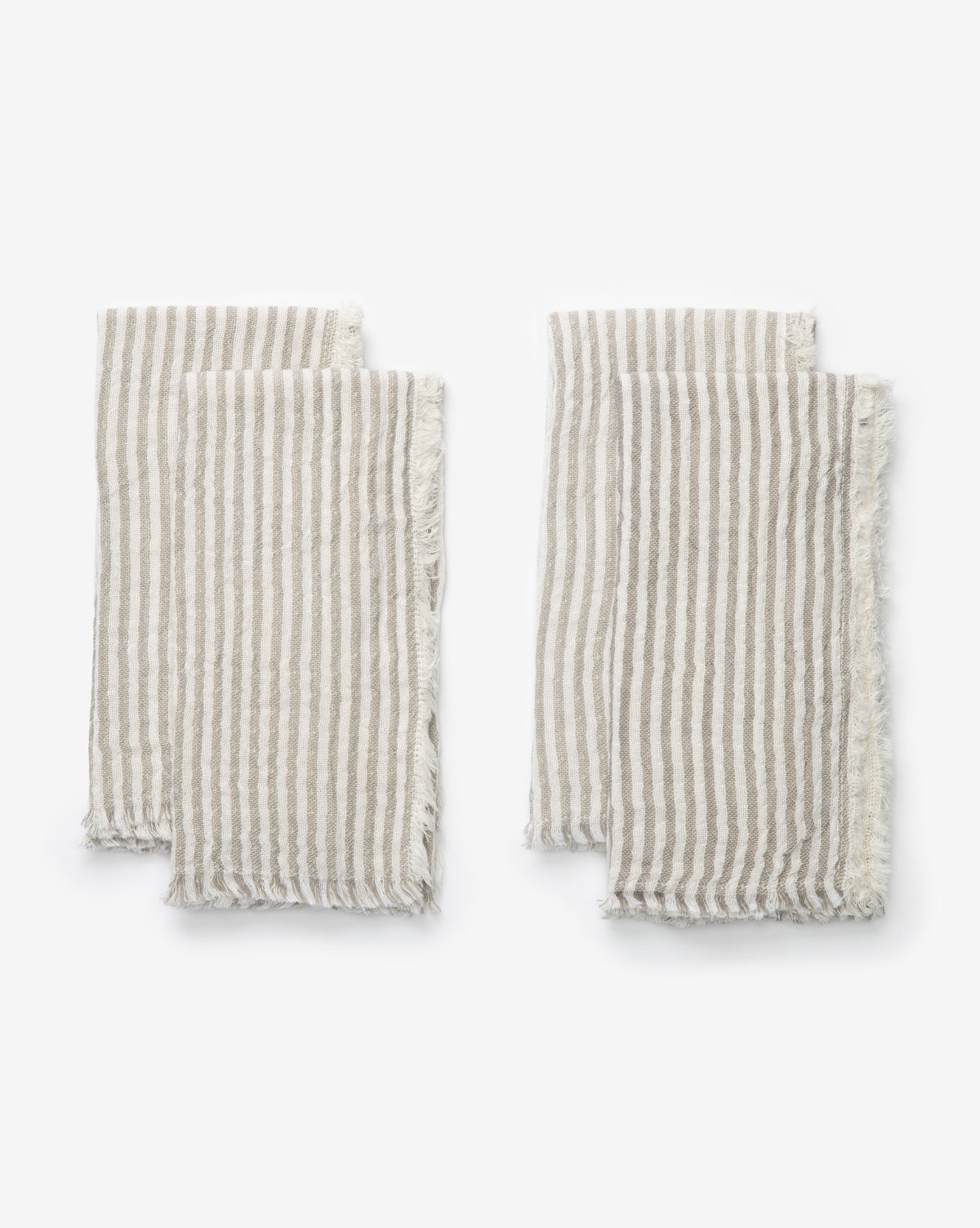 Striped Fringe Napkins (Set of 4)