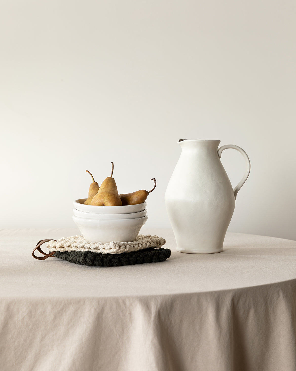 White Ceramic Pitcher