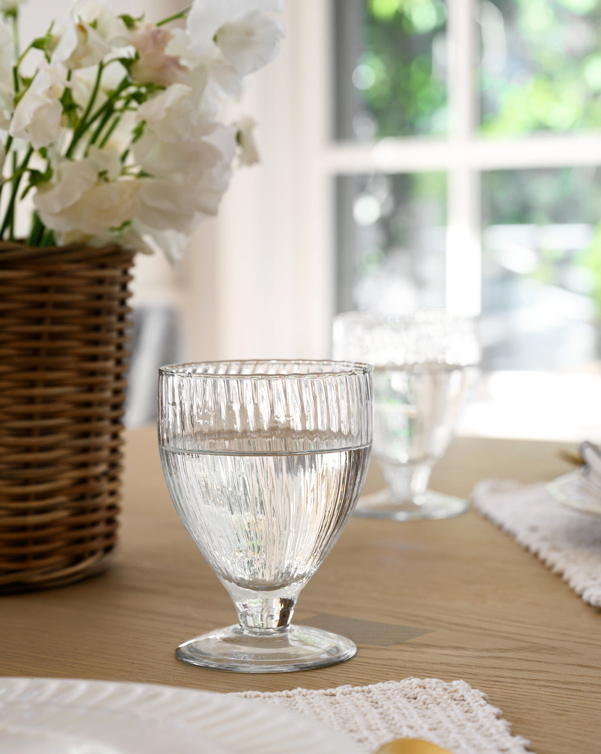 Ribbed Wine Glasses (Set of 4)