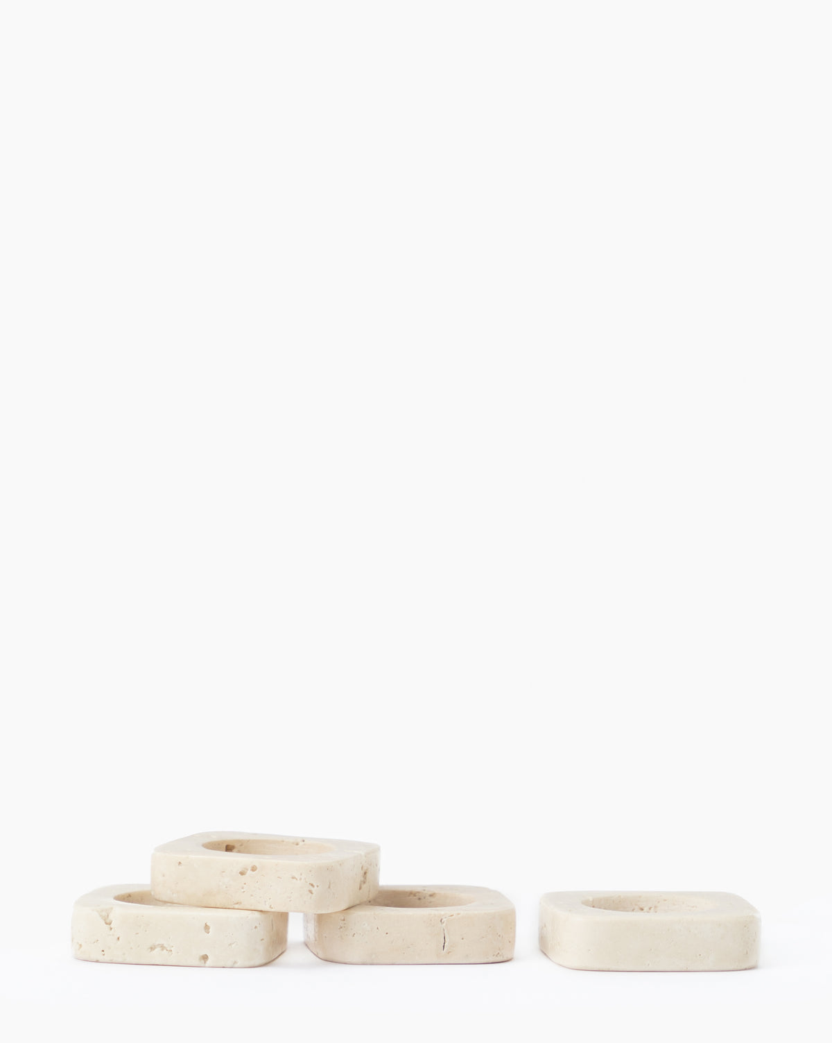 Travertine Napkin Rings (Set of 4)