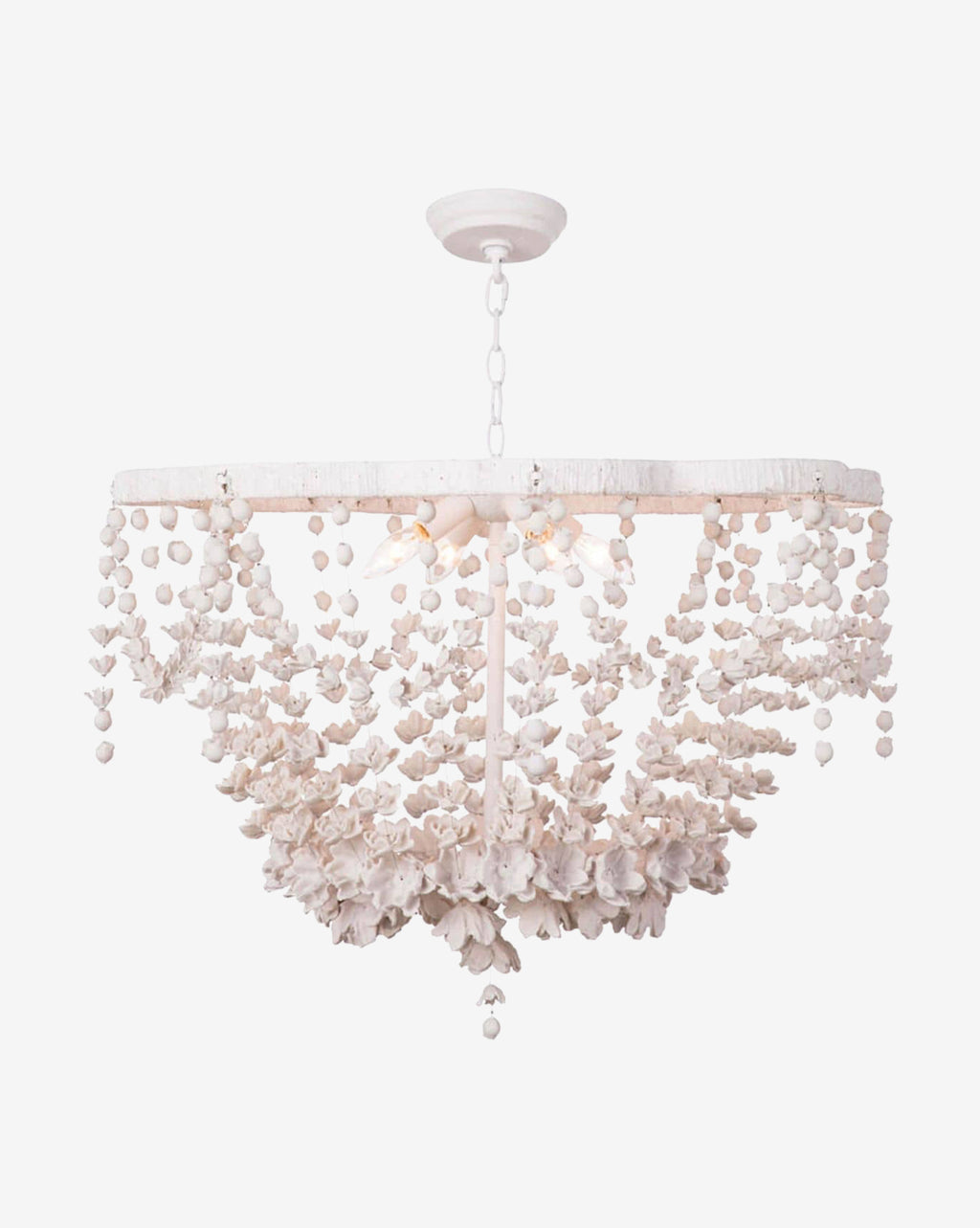 Worlds Away Capiz Shells Tapered Chandelier