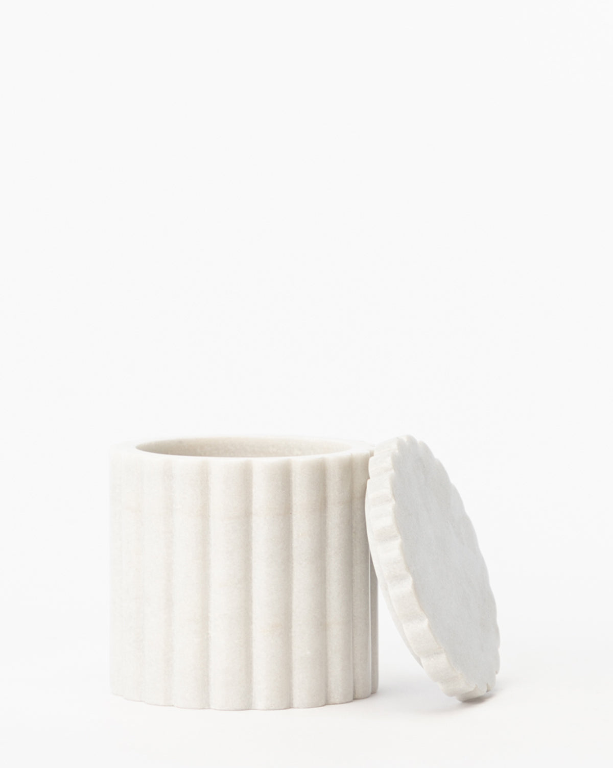 White Marble Canister