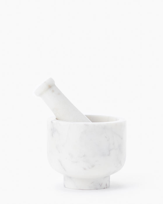 Creative Home White Marble Mortar and Pestle