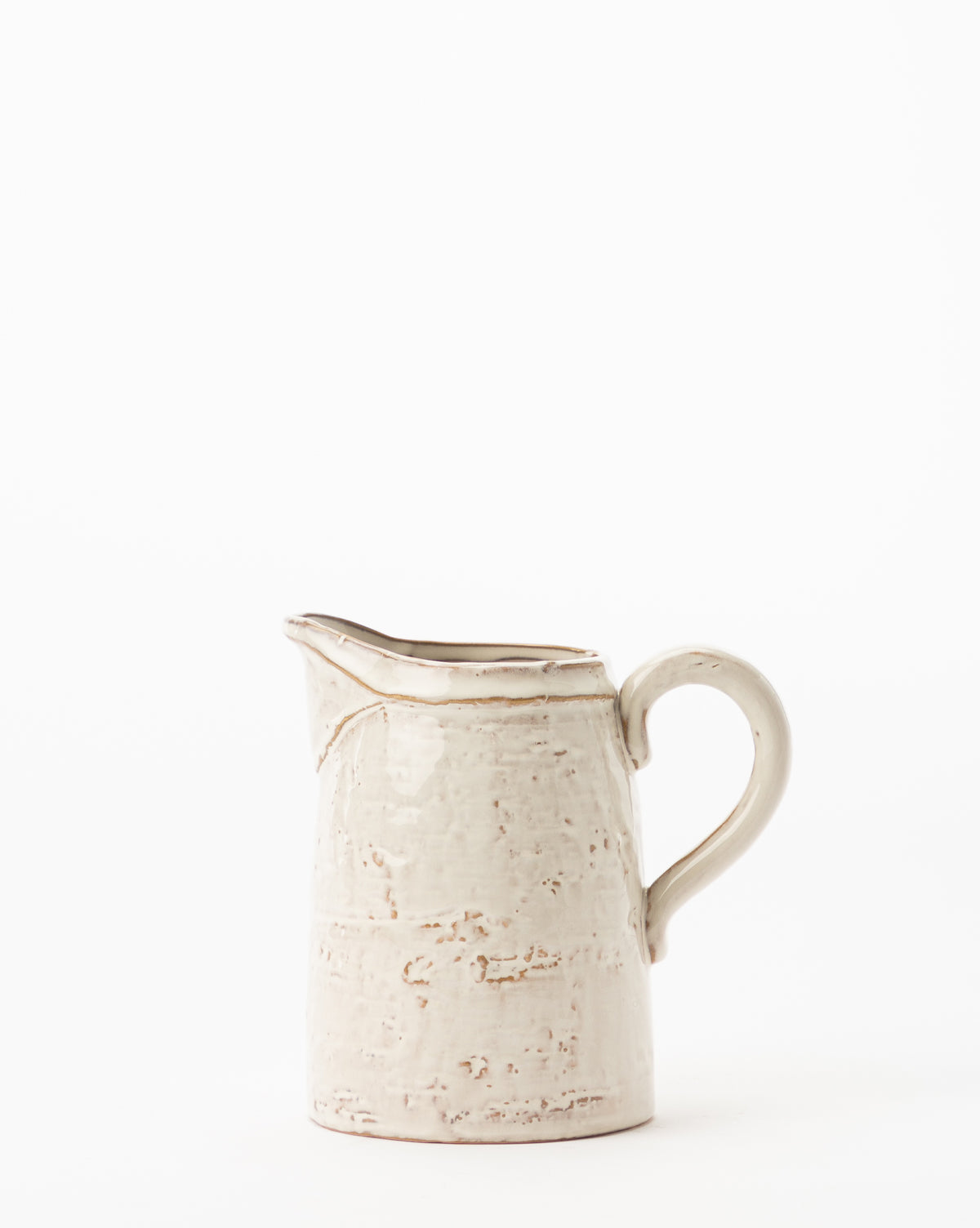 White Stoneware Pitcher