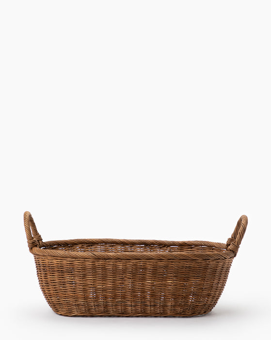 Natural Wicker Small Changing Table Basket with Handles + Reviews