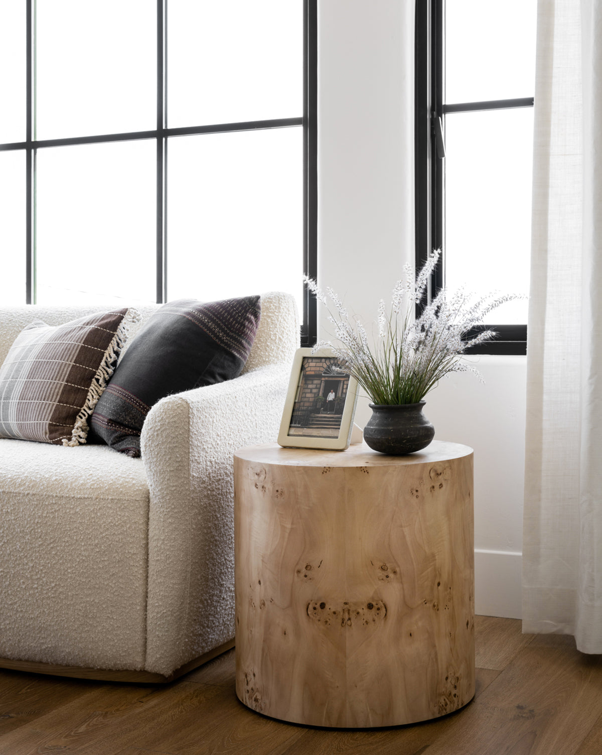 Burl Wood Side Table