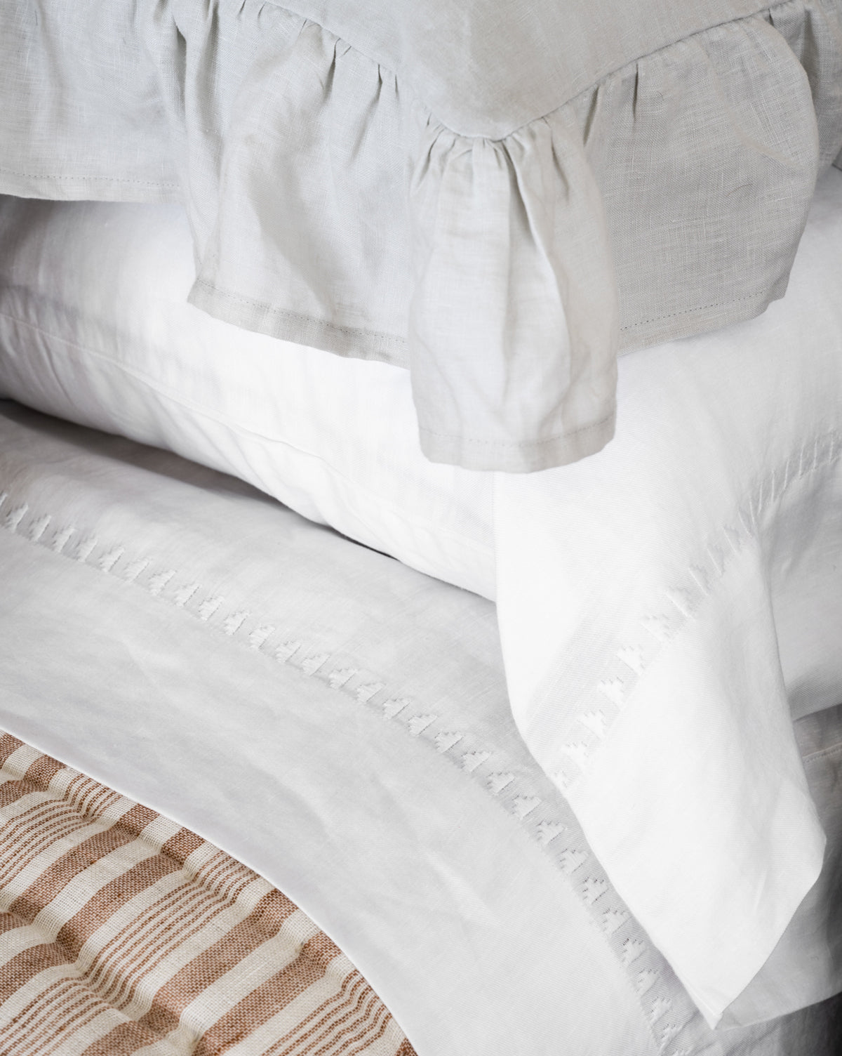 Ruffle Linen Shams (Set of 2)