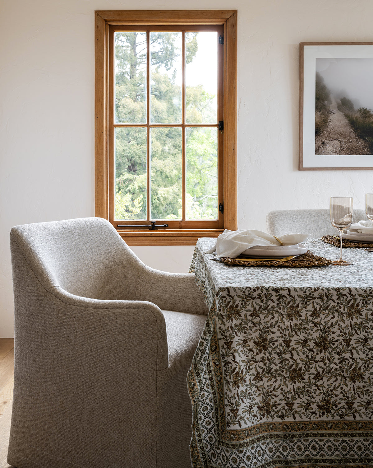 Estelle Block Print Tablecloth